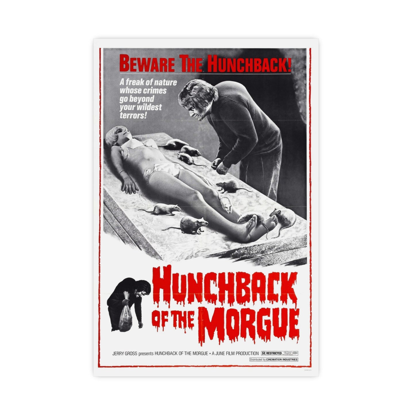 HUNCHBACK OF THE MORGUE 1973 - Paper Movie Poster-16″ x 24″ (Vertical)-The Sticker Space