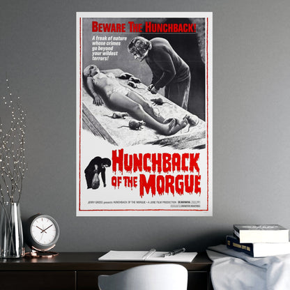 HUNCHBACK OF THE MORGUE 1973 - Paper Movie Poster-The Sticker Space