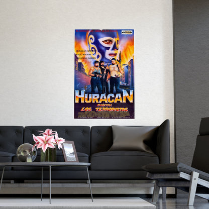 HURACAN VS THE TERRORISTS 1989 - Paper Movie Poster-The Sticker Space