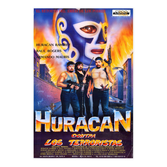 HURACAN VS THE TERRORISTS 1989 - Paper Movie Poster-24″ x 36″ (Vertical)-The Sticker Space