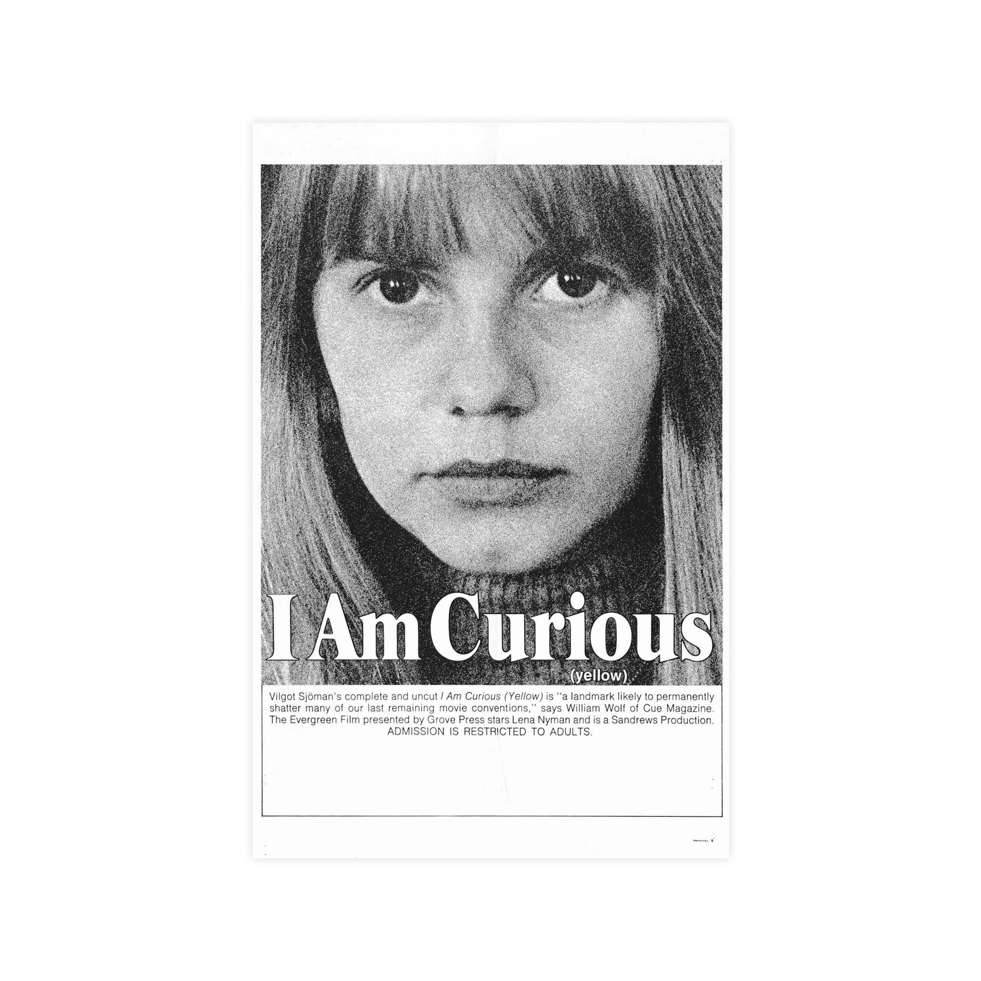 I AM CURIOUS (YELLOW) 1967 - Paper Movie Poster-11″ x 17″ (Vertical)-The Sticker Space