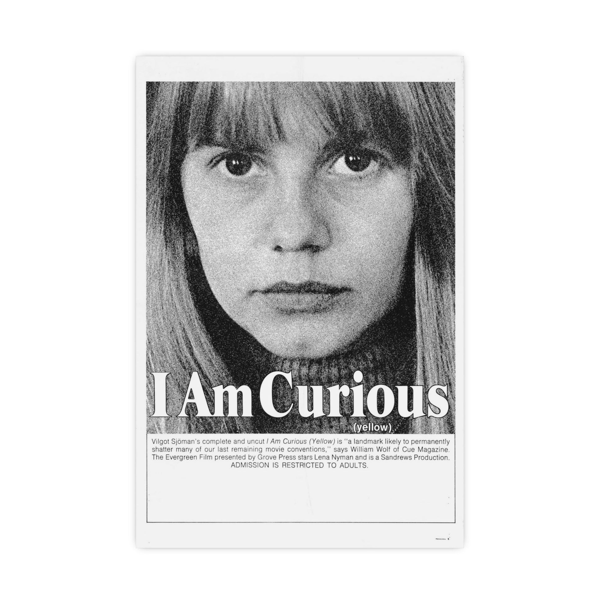 I AM CURIOUS (YELLOW) 1967 - Paper Movie Poster-16″ x 24″ (Vertical)-The Sticker Space