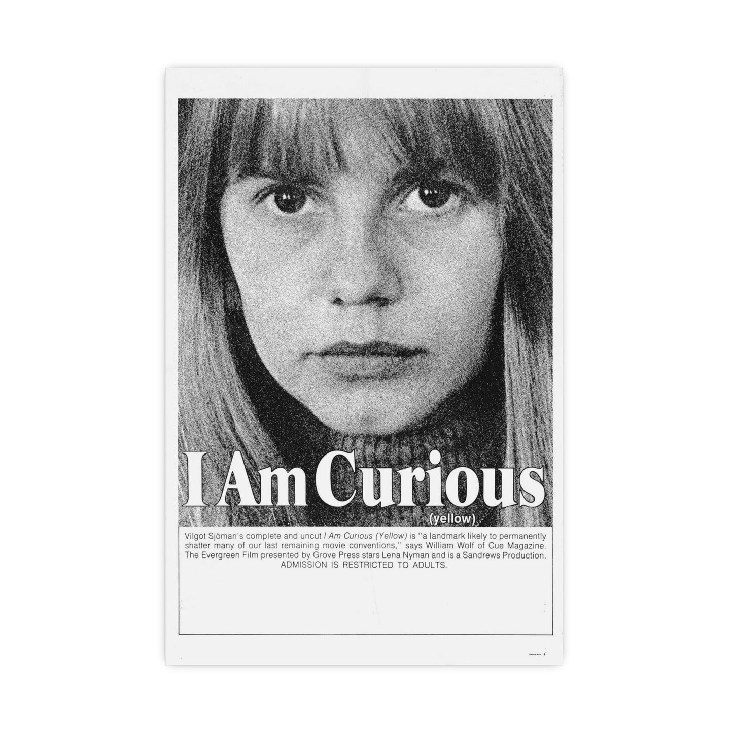I AM CURIOUS (YELLOW) 1967 - Paper Movie Poster-20″ x 30″ (Vertical)-The Sticker Space
