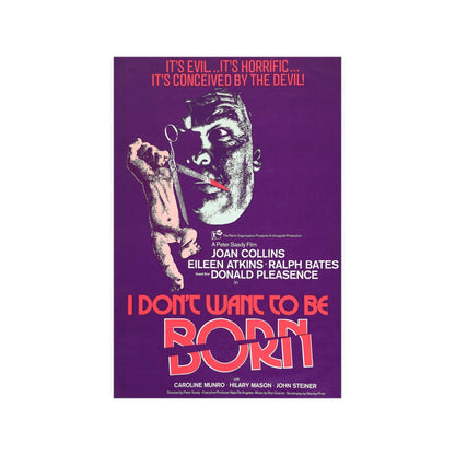 I DON'T WANT TO BE BORN (THE DEVIL WITHIN HER) 1975 - Paper Movie Poster-12″ x 18″ (Vertical)-The Sticker Space