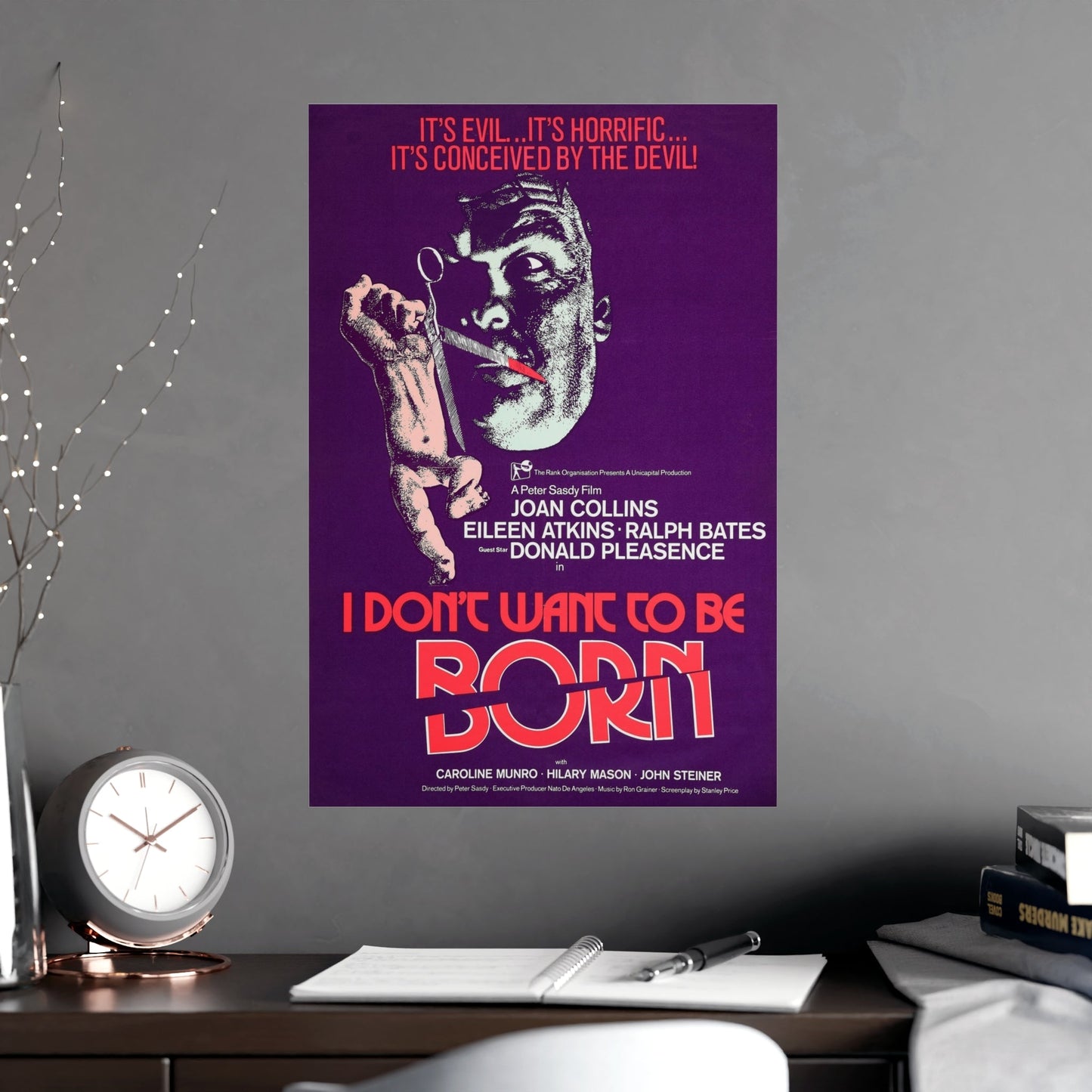I DON'T WANT TO BE BORN (THE DEVIL WITHIN HER) 1975 - Paper Movie Poster-The Sticker Space