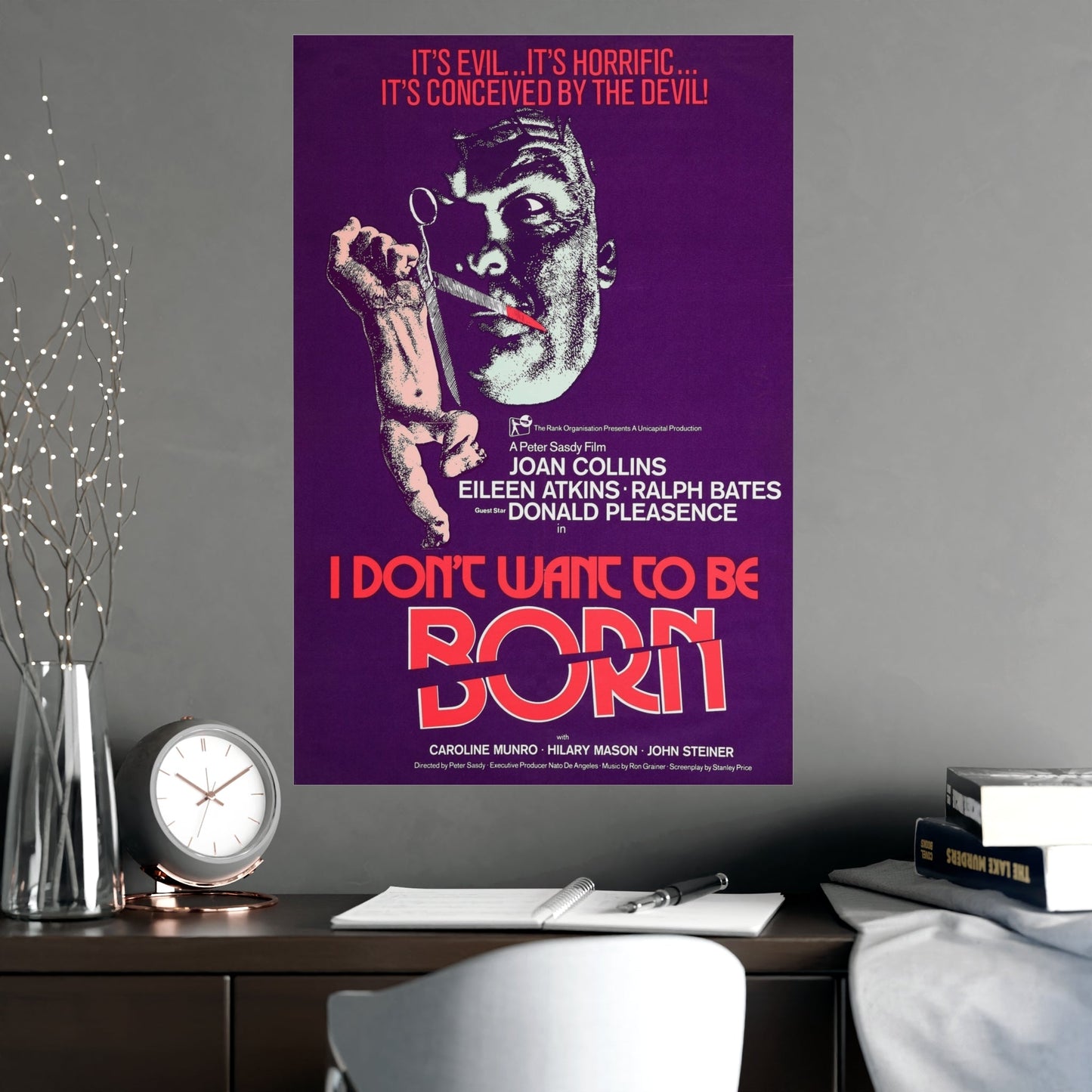 I DON'T WANT TO BE BORN (THE DEVIL WITHIN HER) 1975 - Paper Movie Poster-The Sticker Space