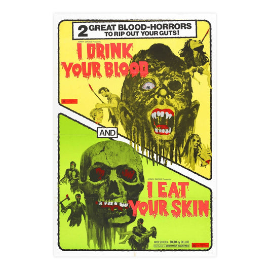 I DRINK YOUR BLOOD & I EAT YOUR SKIN 1971 - Paper Movie Poster-24″ x 36″ (Vertical)-The Sticker Space