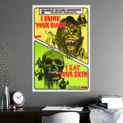 I DRINK YOUR BLOOD & I EAT YOUR SKIN 1971 - Paper Movie Poster-The Sticker Space
