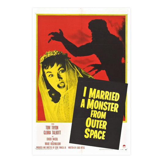 I MARRIED A MONSTER FROM OUTER SPACE 1958 - Paper Movie Poster-24″ x 36″ (Vertical)-The Sticker Space