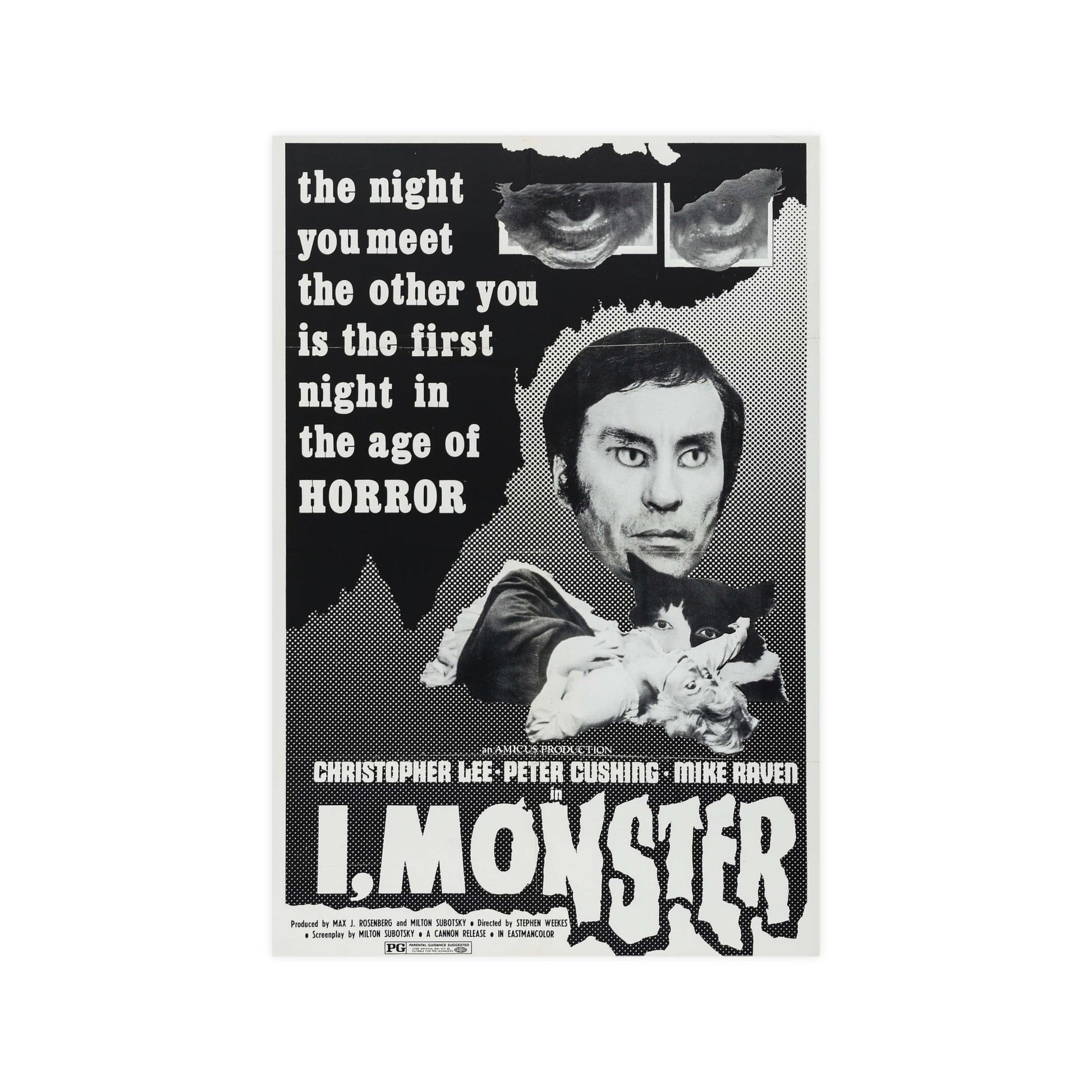 I, MONSTER (2) 1971 - Paper Movie Poster-12″ x 18″ (Vertical)-The Sticker Space