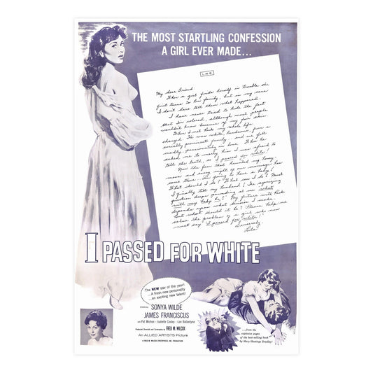 I PASSED FOR WHITE (2) 1960 - Paper Movie Poster-24″ x 36″ (Vertical)-The Sticker Space