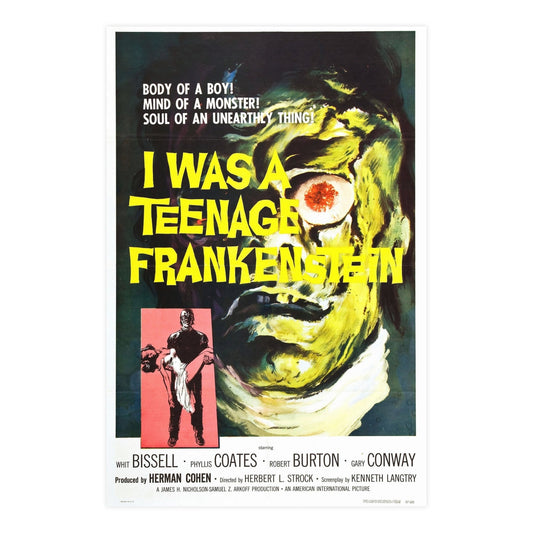 I WAS A TEENAGE FRANKENSTEIN 1957 - Paper Movie Poster-24″ x 36″ (Vertical)-The Sticker Space