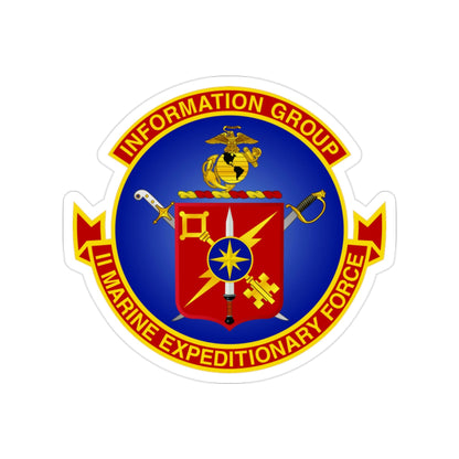 II Marine Expeditionary Force MEF Information Group (USMC) Transparent STICKER Die-Cut Vinyl Decal-2 Inch-The Sticker Space