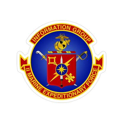 II Marine Expeditionary Force MEF Information Group (USMC) Transparent STICKER Die-Cut Vinyl Decal-3 Inch-The Sticker Space