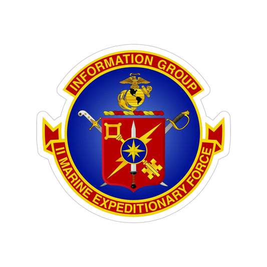 II Marine Expeditionary Force MEF Information Group (USMC) Transparent STICKER Die-Cut Vinyl Decal-6 Inch-The Sticker Space