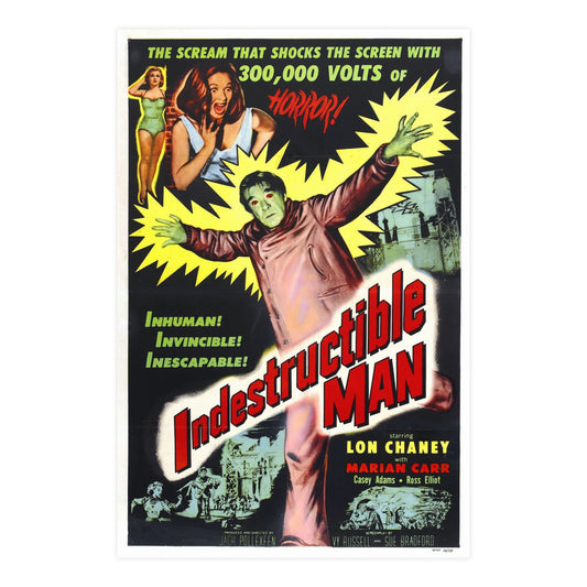 INDESTRUCTIBLE MAN 1956 - Paper Movie Poster-24″ x 36″ (Vertical)-The Sticker Space