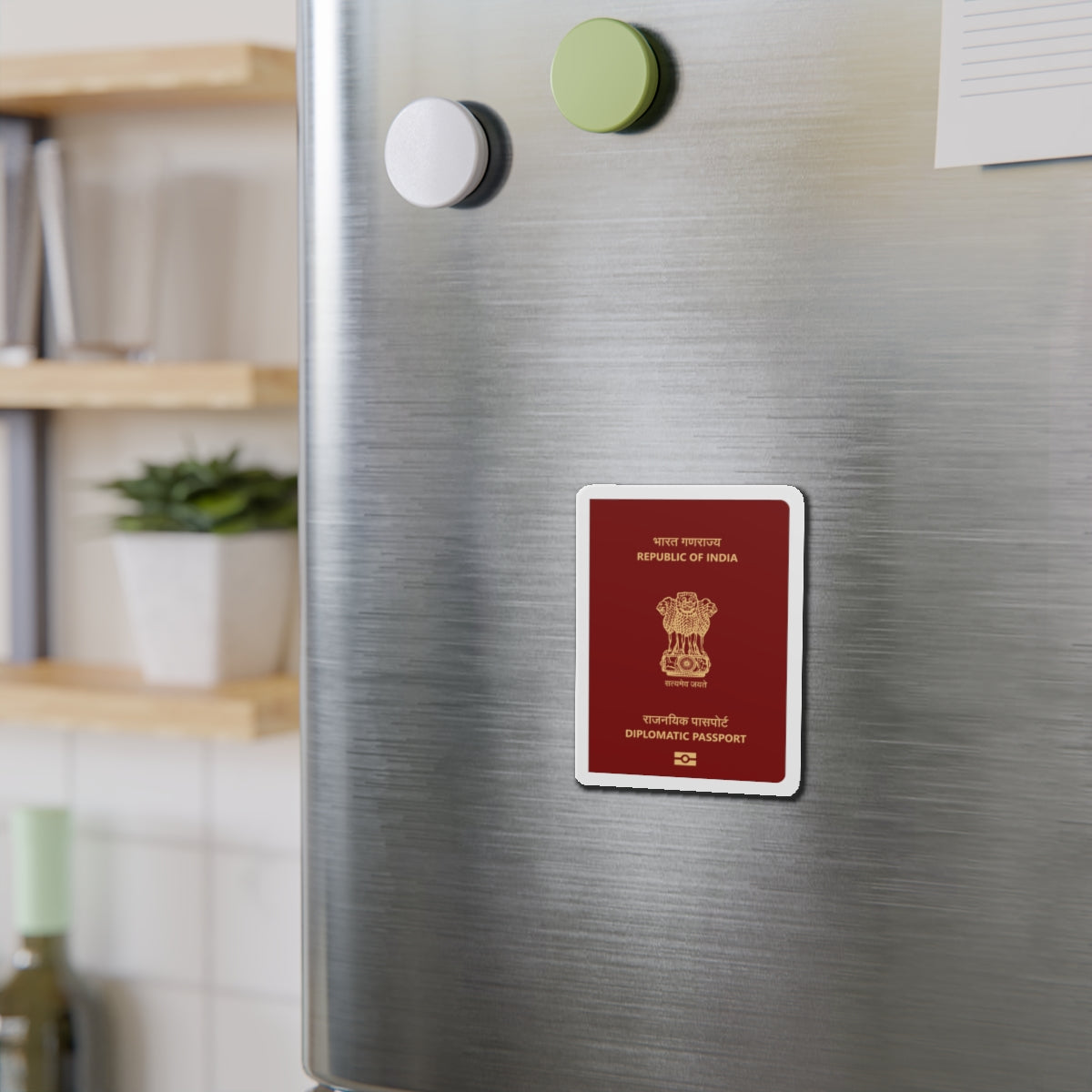 Indian Diplomatic Passport - Die-Cut Magnet-The Sticker Space