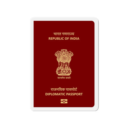 Indian Diplomatic Passport - Die-Cut Magnet-3" x 3"-The Sticker Space