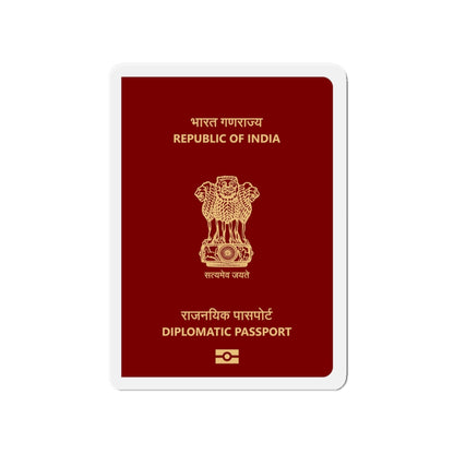Indian Diplomatic Passport - Die-Cut Magnet-4" x 4"-The Sticker Space