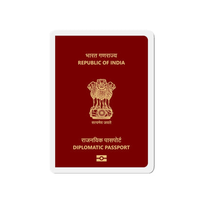 Indian Diplomatic Passport - Die-Cut Magnet-5" x 5"-The Sticker Space