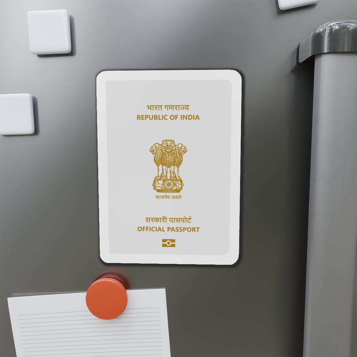 Indian Official Passport - Die-Cut Magnet-The Sticker Space