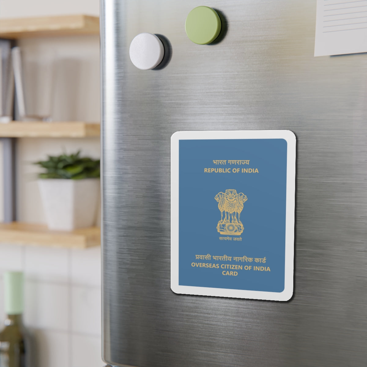 Indian Overseas Card - Die-Cut Magnet-The Sticker Space