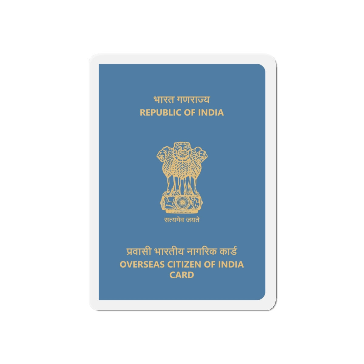 Indian Overseas Card - Die-Cut Magnet-5" x 5"-The Sticker Space