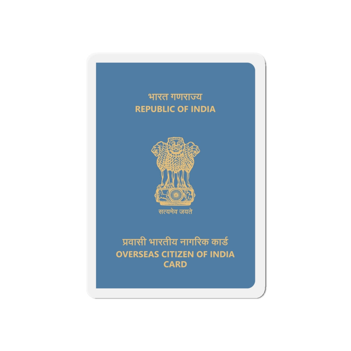 Indian Overseas Card - Die-Cut Magnet-6 × 6"-The Sticker Space