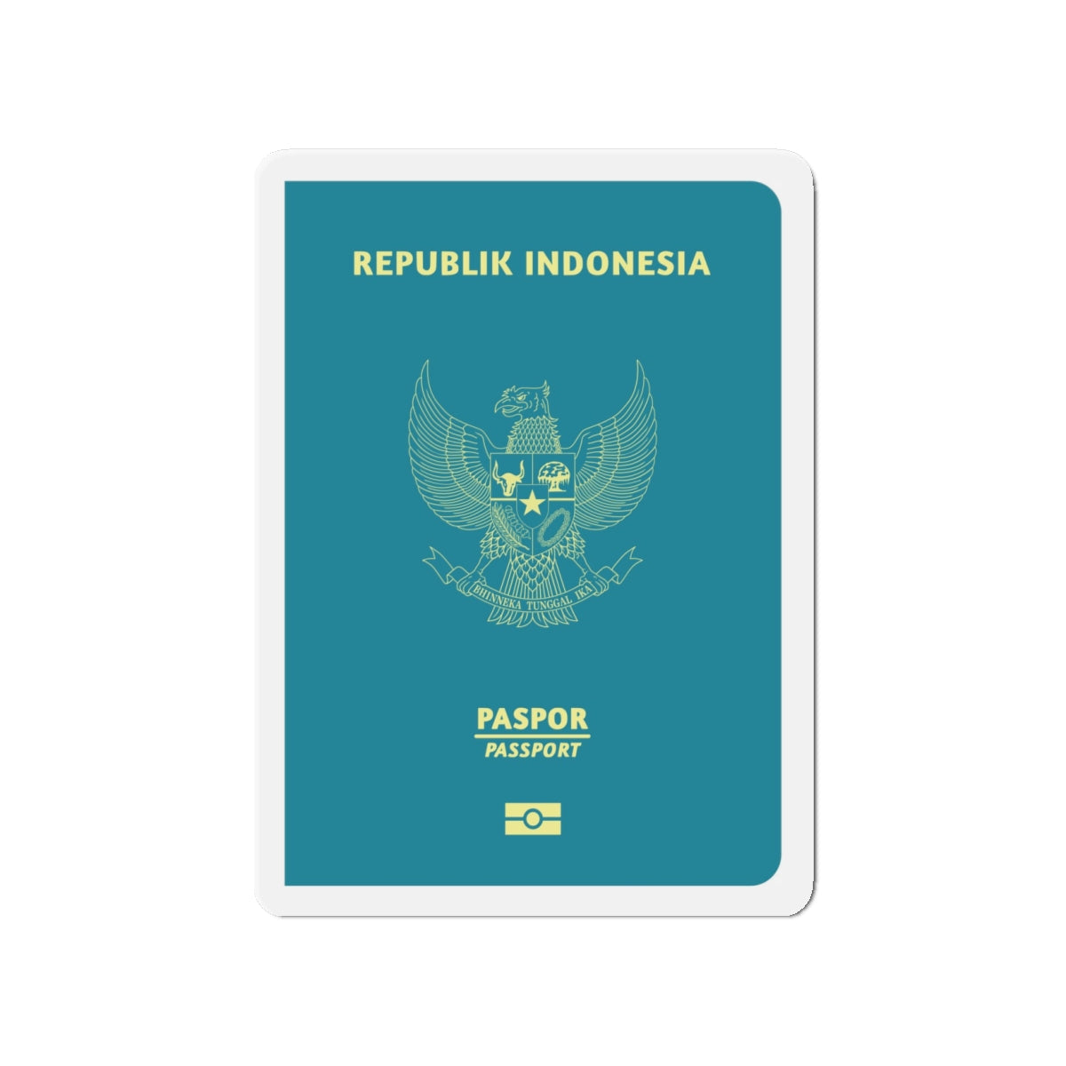 Indonesia Passport - Die-Cut Magnet-4" x 4"-The Sticker Space