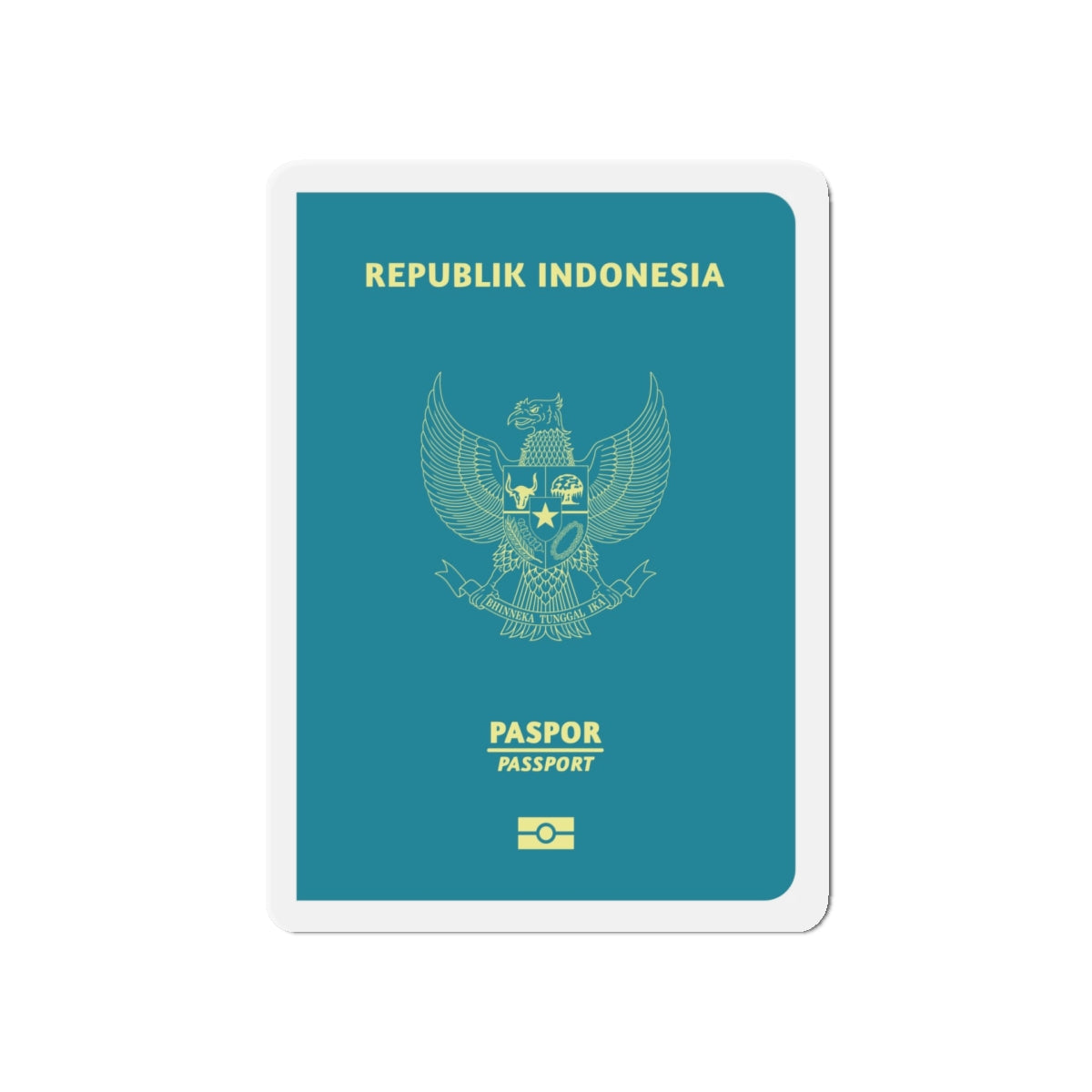Indonesia Passport - Die-Cut Magnet-5" x 5"-The Sticker Space