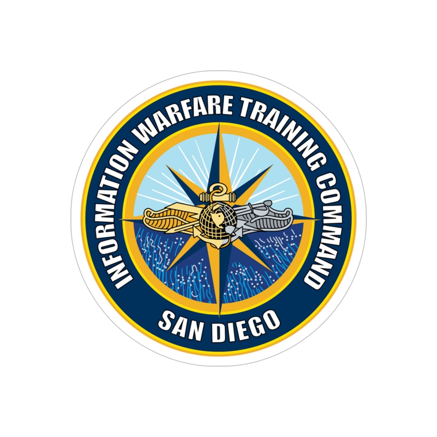 Information Warfare Training Command San Diego (U.S. Navy) Transparent STICKER Die-Cut Vinyl Decal-5 Inch-The Sticker Space