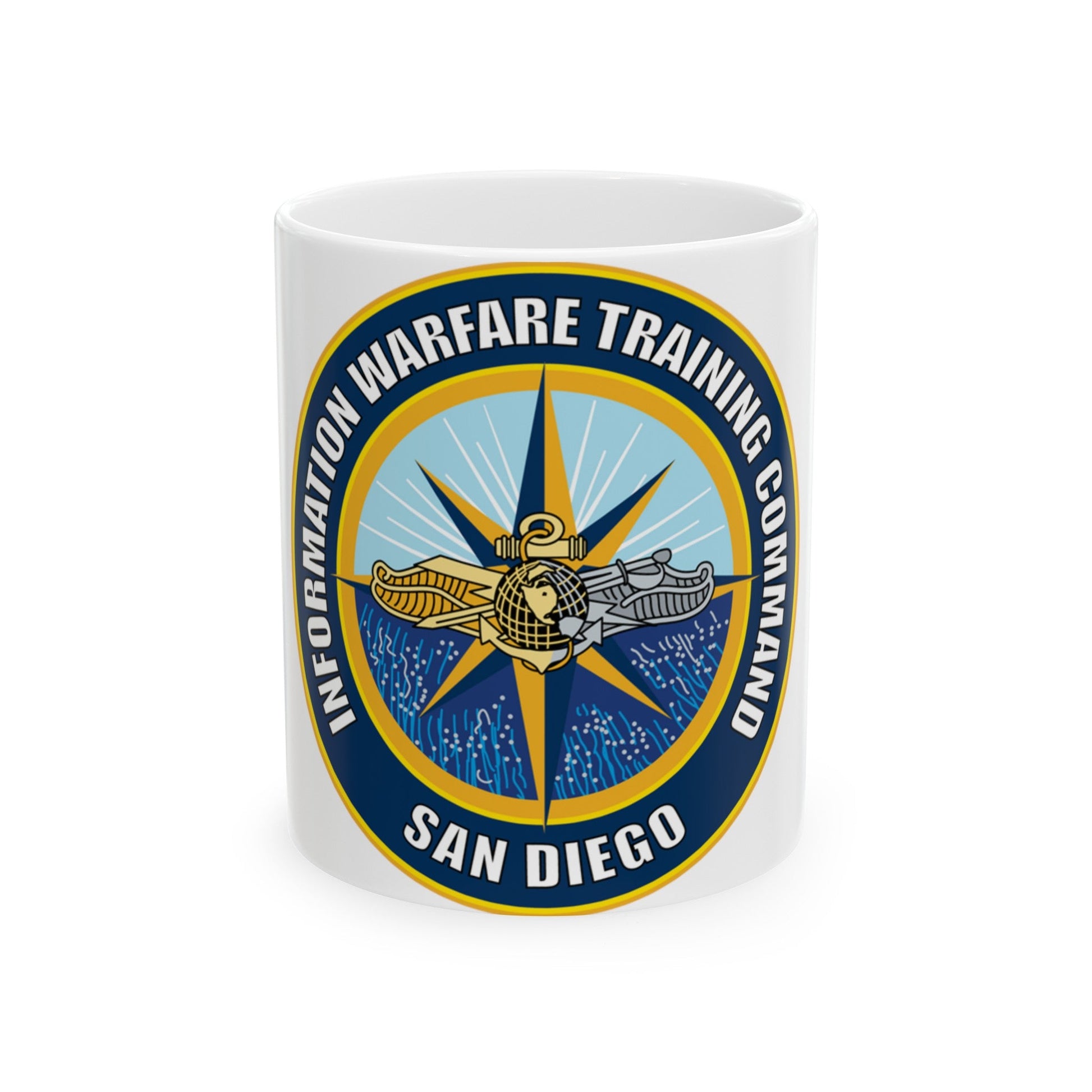 Information Warfare Training Command San Diego (U.S. Navy) White Coffee Mug-11oz-The Sticker Space