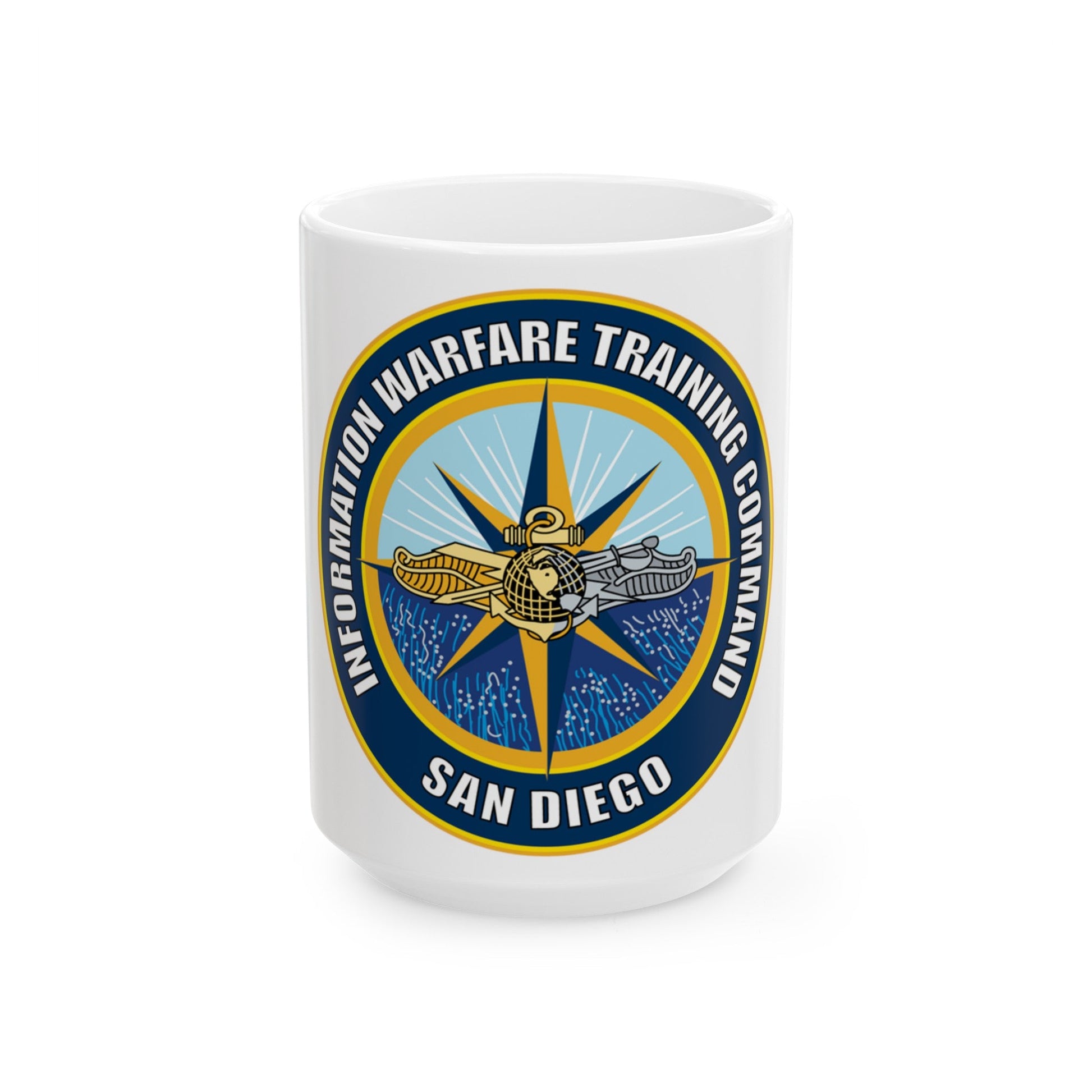 Information Warfare Training Command San Diego (U.S. Navy) White Coffee Mug-15oz-The Sticker Space