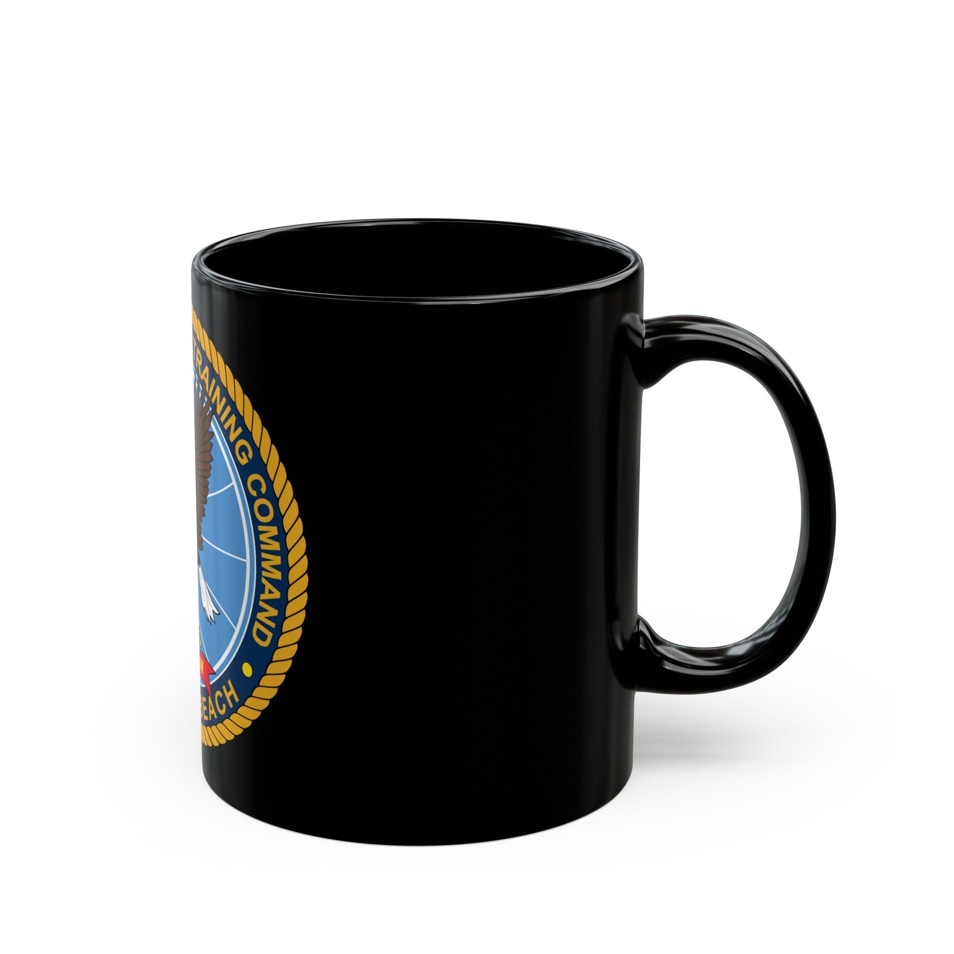Information Warfare Training Command VA Beach (U.S. Navy) Black Coffee Mug-The Sticker Space