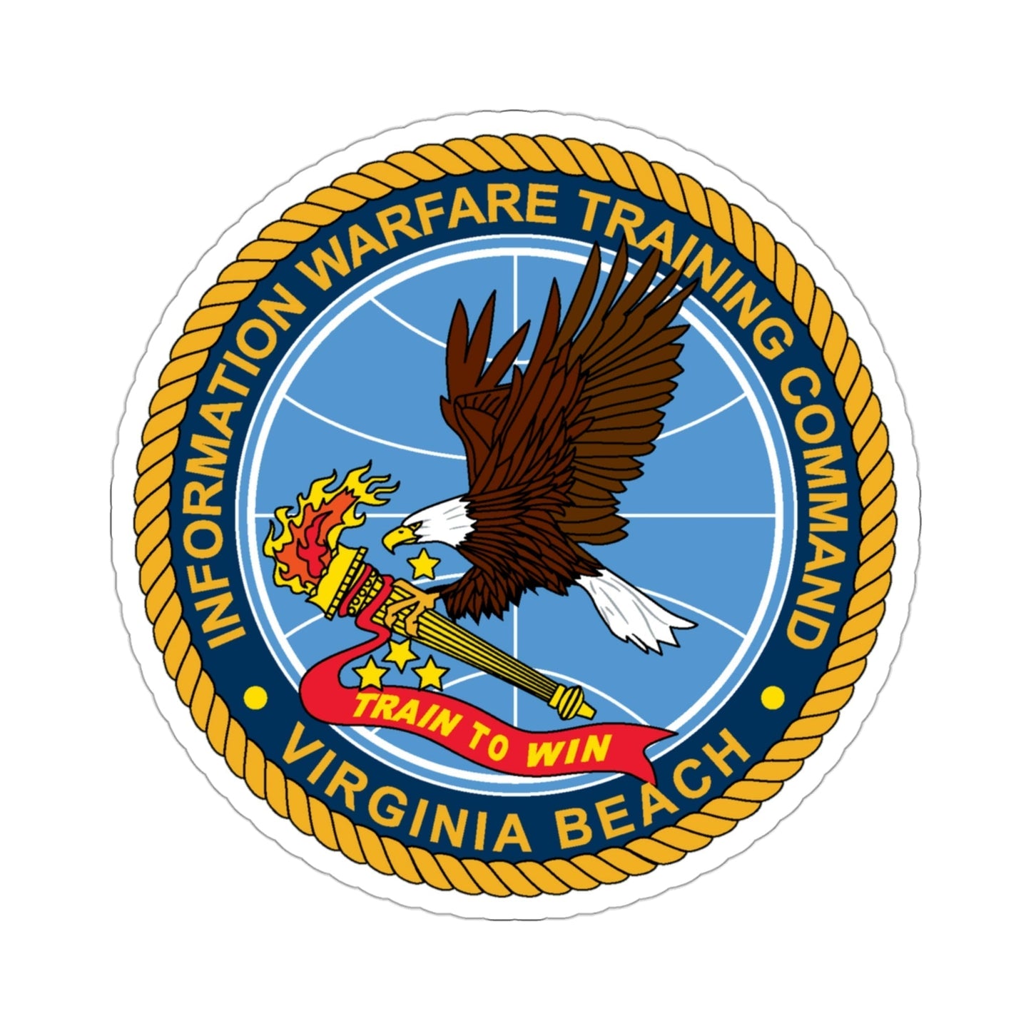 Information Warfare Training Command VA Beach (U.S. Navy) STICKER Vinyl Die-Cut Decal-3 Inch-The Sticker Space