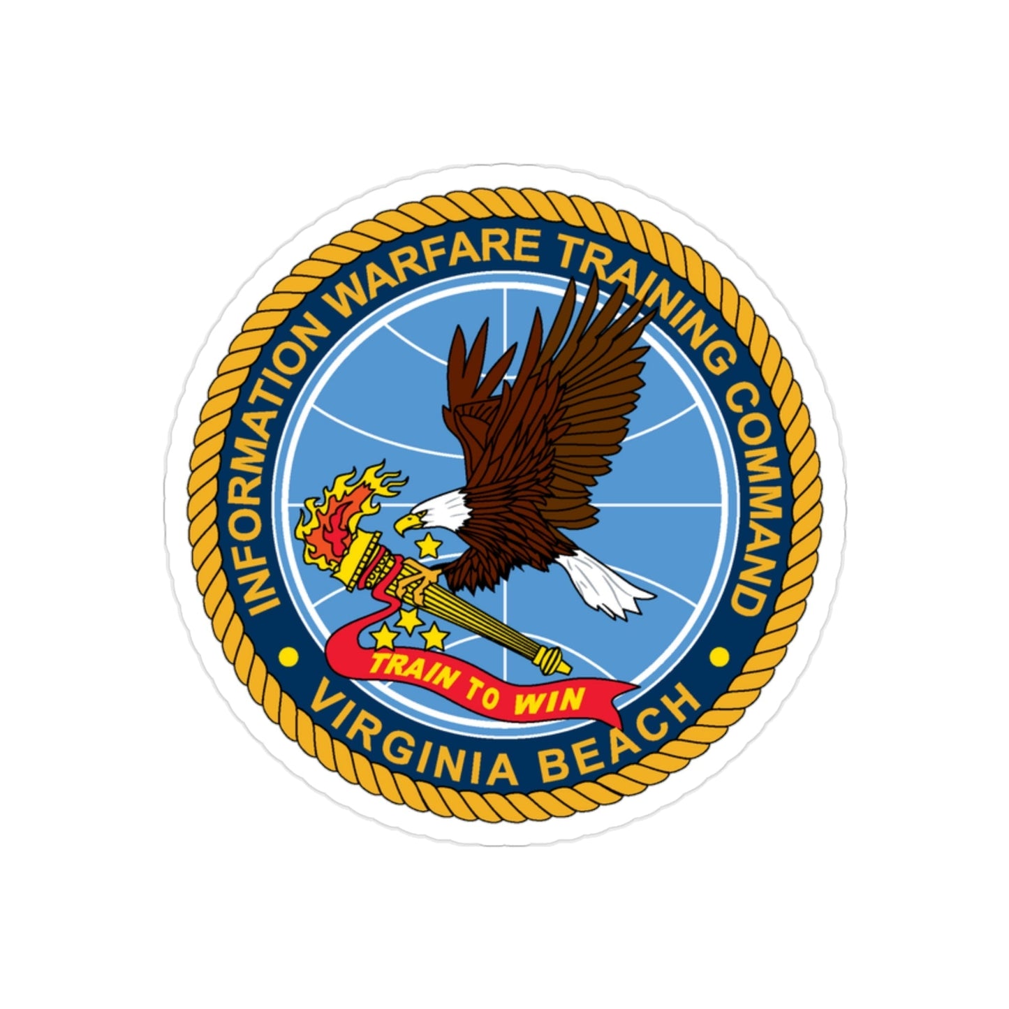 Information Warfare Training Command VA Beach (U.S. Navy) Transparent STICKER Die-Cut Vinyl Decal-2 Inch-The Sticker Space