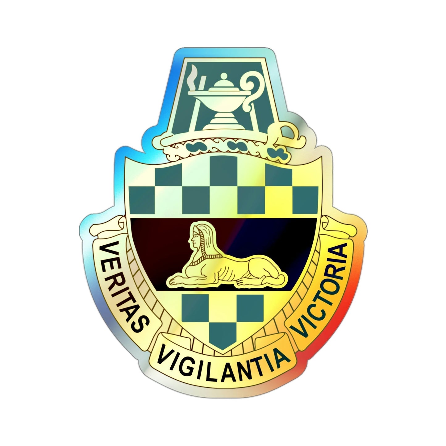 Intelligence Center and School (U.S. Army) Holographic STICKER Die-Cut Vinyl Decal-3 Inch-The Sticker Space