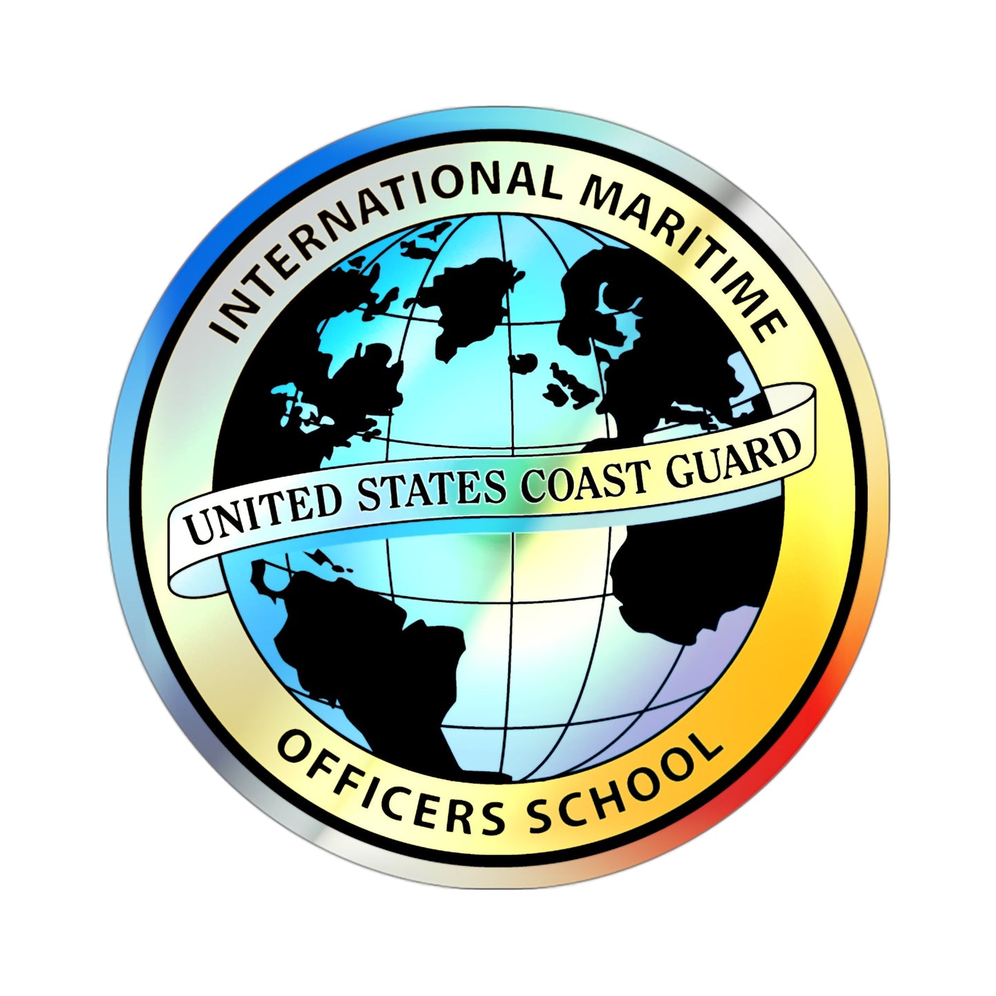 International Maritime Officers School USCG (U.S. Coast Guard) Holographic STICKER Die-Cut Vinyl Decal-3 Inch-The Sticker Space