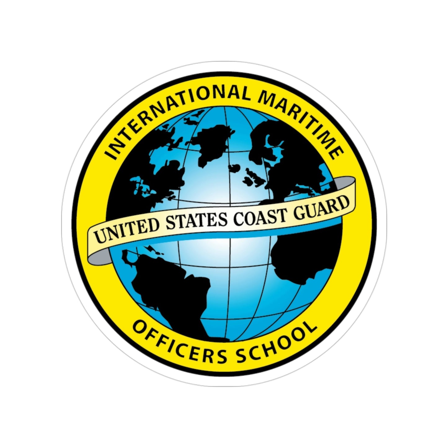 International Maritime Officers School USCG (U.S. Coast Guard) Transparent STICKER Die-Cut Vinyl Decal-3 Inch-The Sticker Space