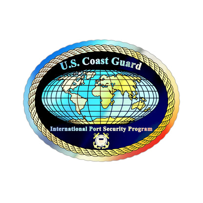 International Port Security Program USCG (U.S. Coast Guard) Holographic STICKER Die-Cut Vinyl Decal-2 Inch-The Sticker Space