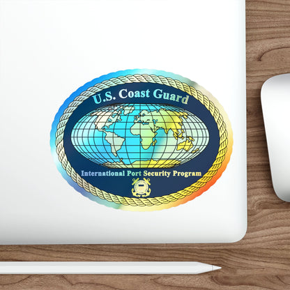 International Port Security Program USCG (U.S. Coast Guard) Holographic STICKER Die-Cut Vinyl Decal-The Sticker Space
