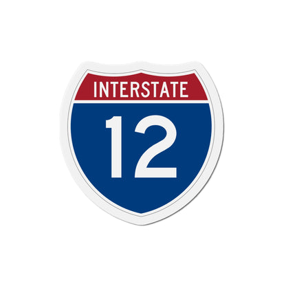 Interstate 12 (U.S. Highways) Die-Cut Magnet-4 Inch-The Sticker Space