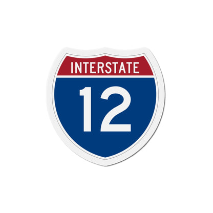 Interstate 12 (U.S. Highways) Die-Cut Magnet-6 Inch-The Sticker Space