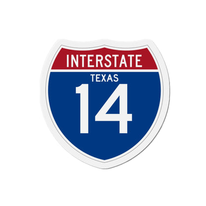 Interstate 14 (U.S. Highways) Die-Cut Magnet-3 Inch-The Sticker Space