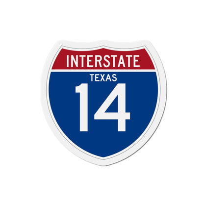 Interstate 14 (U.S. Highways) Die-Cut Magnet-4 Inch-The Sticker Space