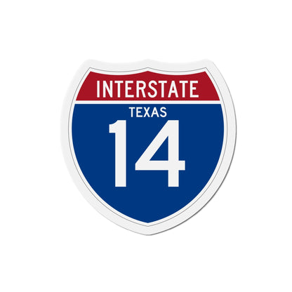 Interstate 14 (U.S. Highways) Die-Cut Magnet-6 Inch-The Sticker Space