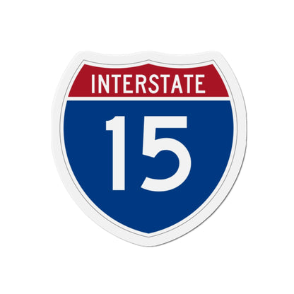 Interstate 15 (U.S. Highways) Die-Cut Magnet-2 Inch-The Sticker Space