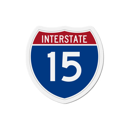 Interstate 15 (U.S. Highways) Die-Cut Magnet-5 Inch-The Sticker Space