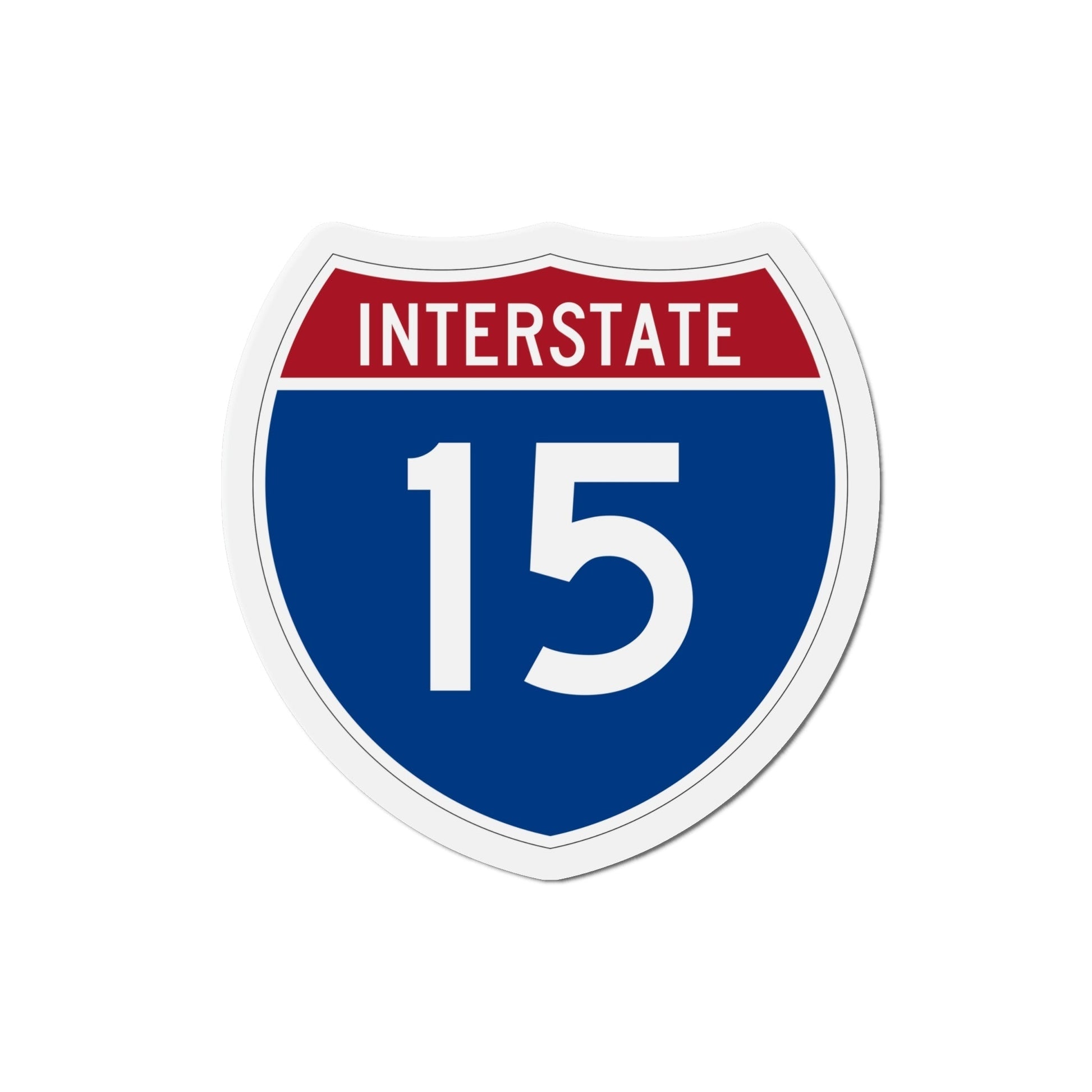 Interstate 15 (U.S. Highways) Die-Cut Magnet-6 Inch-The Sticker Space