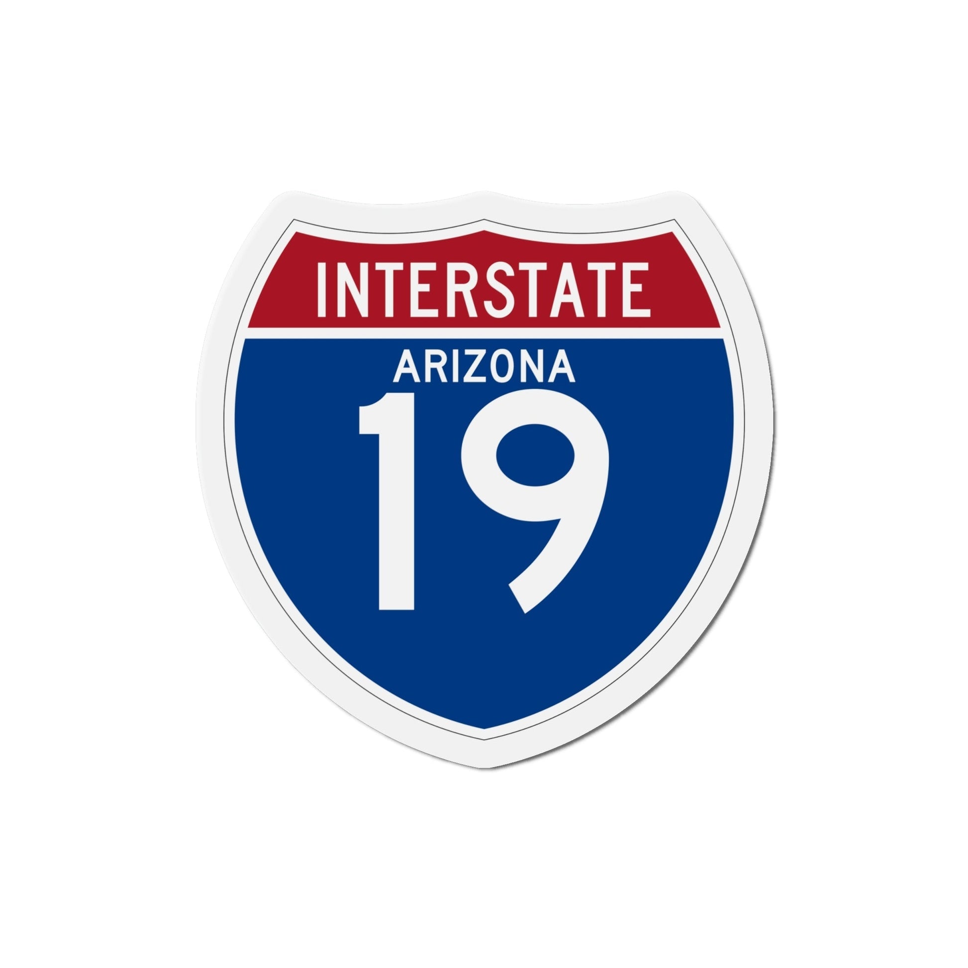 Interstate 19 (U.S. Highways) Die-Cut Magnet-6 Inch-The Sticker Space